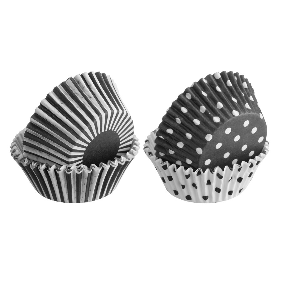 Cake Decorating Mason Cash | Set Of 100 Mixed Monochrome Cupcake Cases