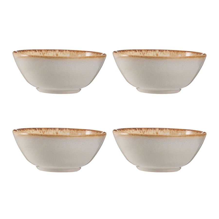 Dinnerware Mason Cash | Reactive Cream Set Of 4 Bowls 16.5Cm