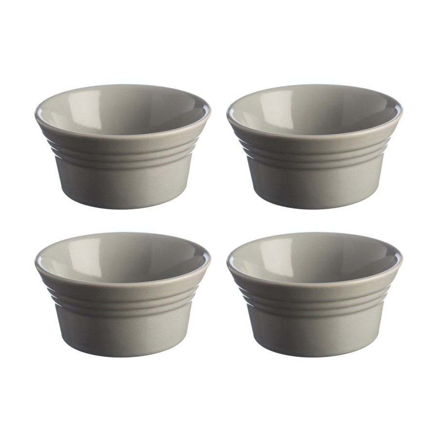 Oven & Bakeware Mason Cash | Classic Kitchen Set Of 4 Grey Ramekins 9.5Cm