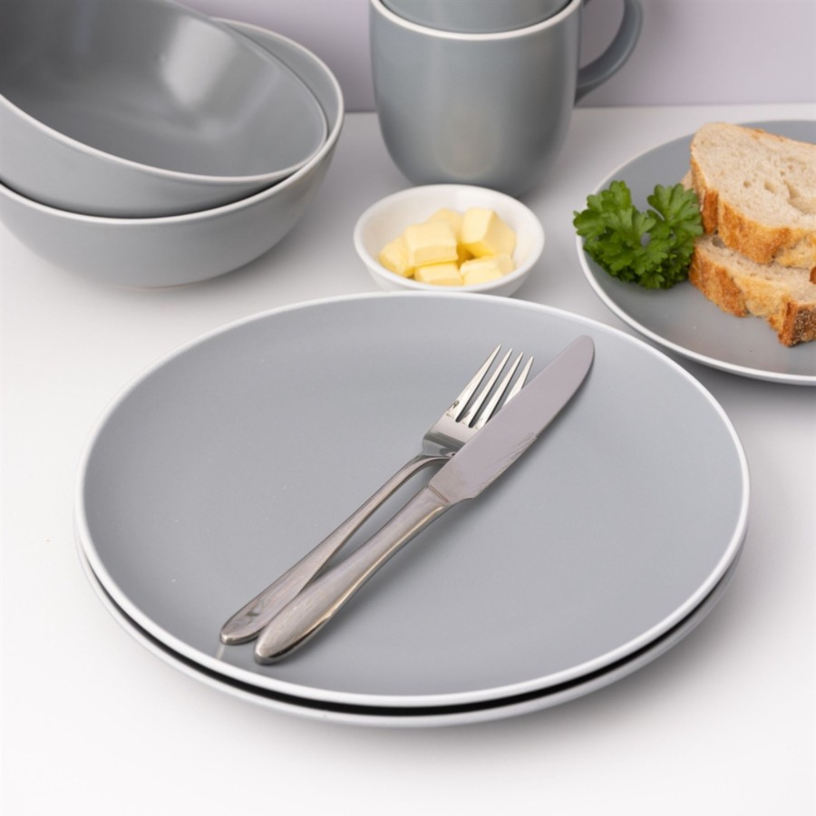 Dinnerware Mason Cash | Classic Collection Set 4 Grey Dinner Plates