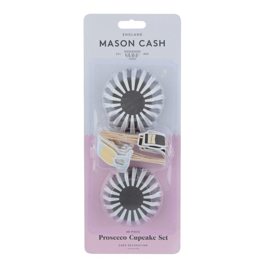 Cake Decorating Mason Cash | 48 Prosecco Cupcake Case & Toppers