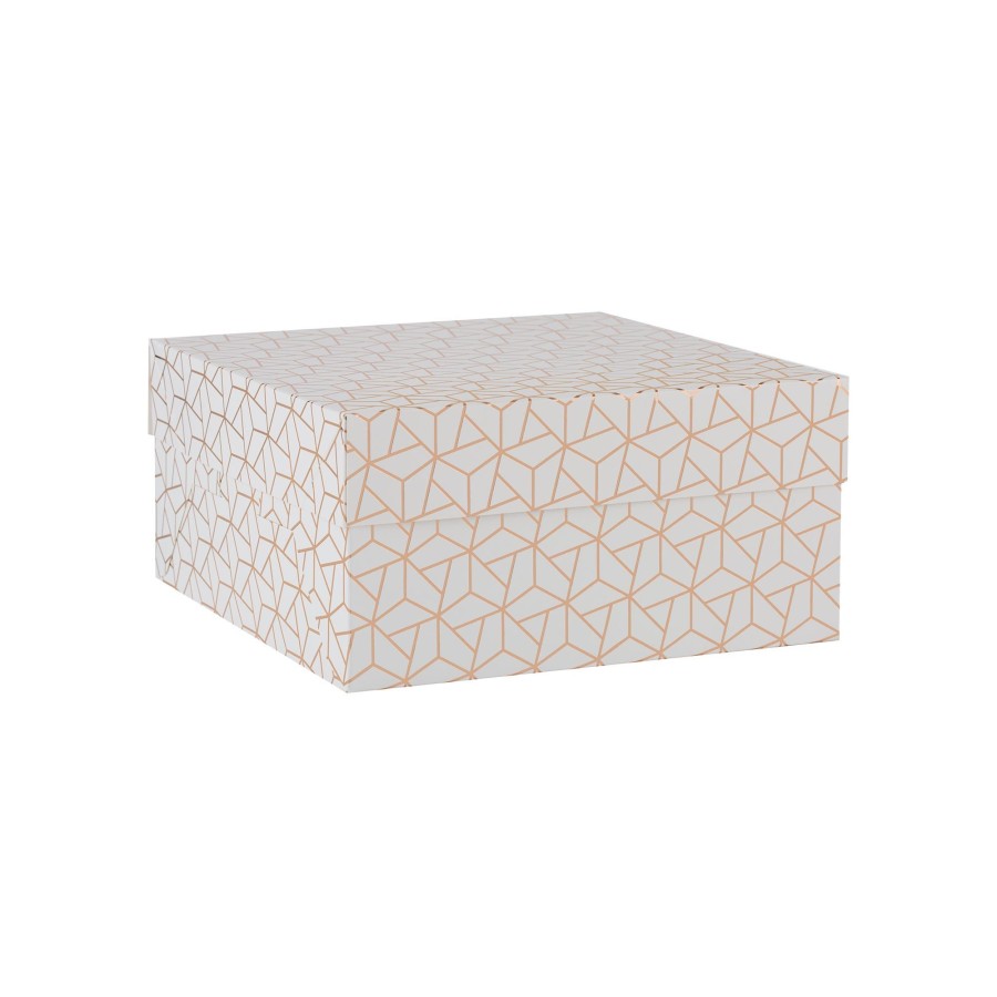 Cake Decorating Mason Cash | 10" Geo Rose Gold Cake Box