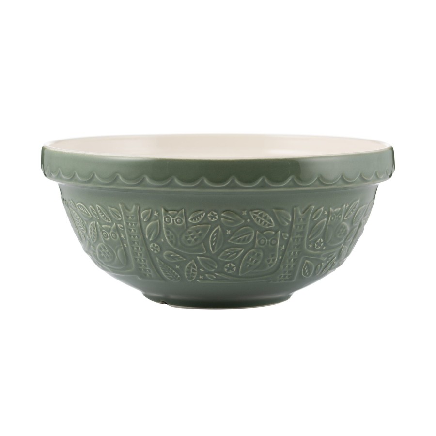 Mixing Bowls Mason Cash | In The Forest S18 Owl Green Mixing Bowl 26Cm