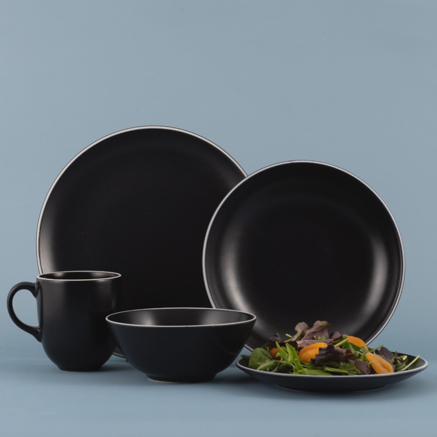 Dinnerware Mason Cash | Classic Collection Set Of 4 Black Side Plates