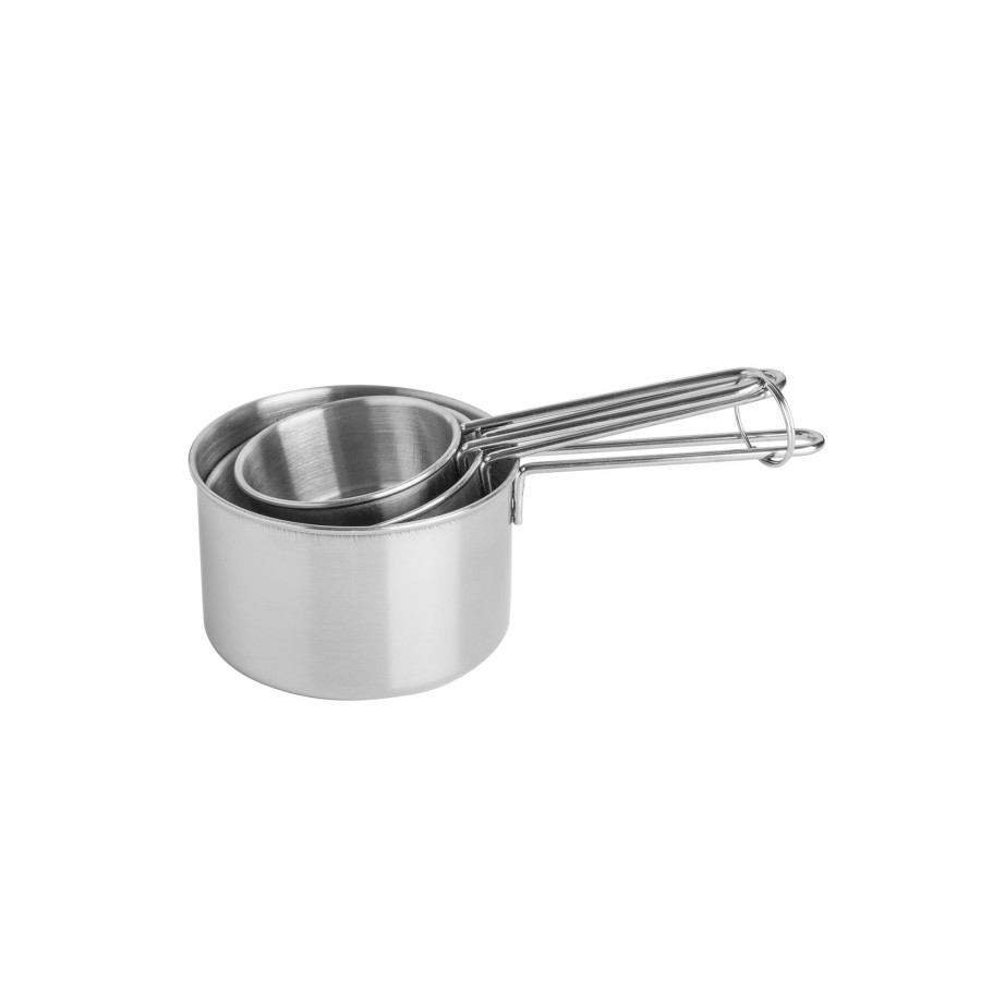 Food Preparation & Accessories Mason Cash | Set Of 3 Stainless Steel Measuring Cups