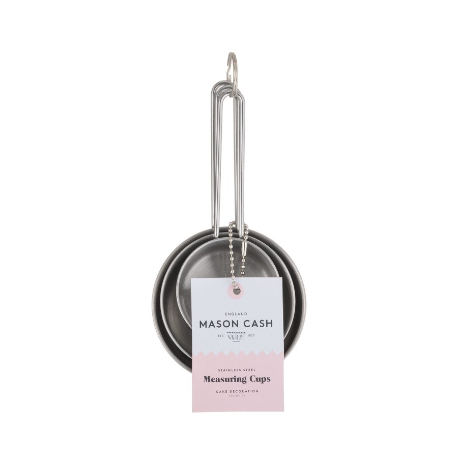 Food Preparation & Accessories Mason Cash | Set Of 3 Stainless Steel Measuring Cups