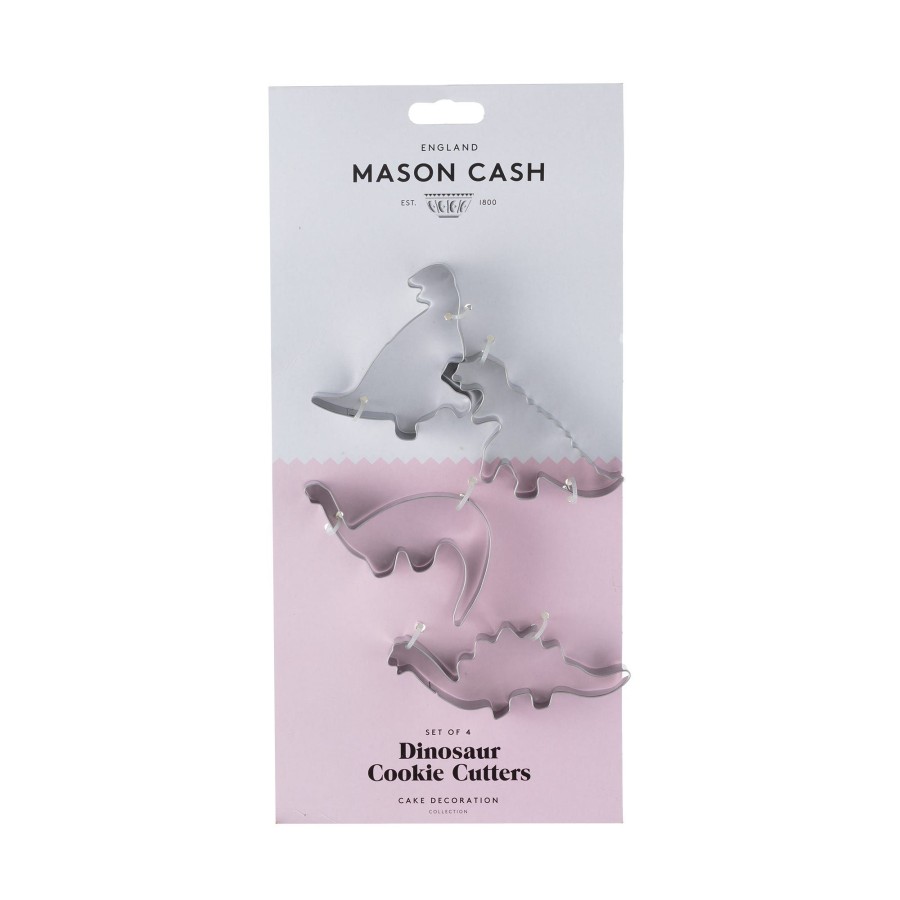 Cake Decorating Mason Cash | Set Of 4 Dinosaur Cookie Cutters