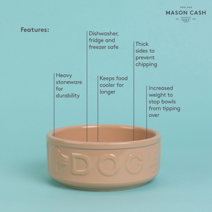 Petware Mason Cash | Cane Lettered Dog Bowl 18Cm