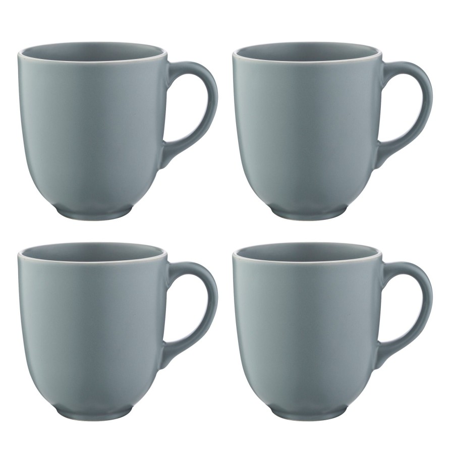 Dinnerware Mason Cash | Classic Collection Set Of 4 Grey Mugs 400Ml