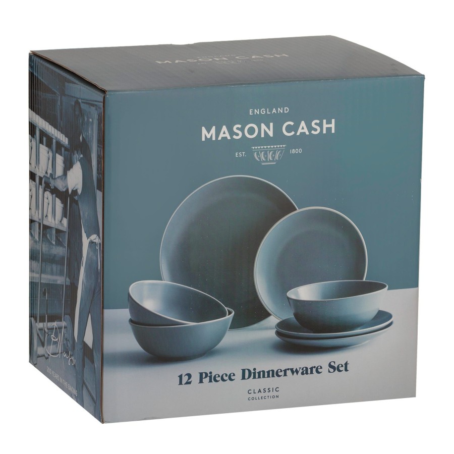 Dinnerware Mason Cash | Classic Collection Grey 12 Piece Dinner Set