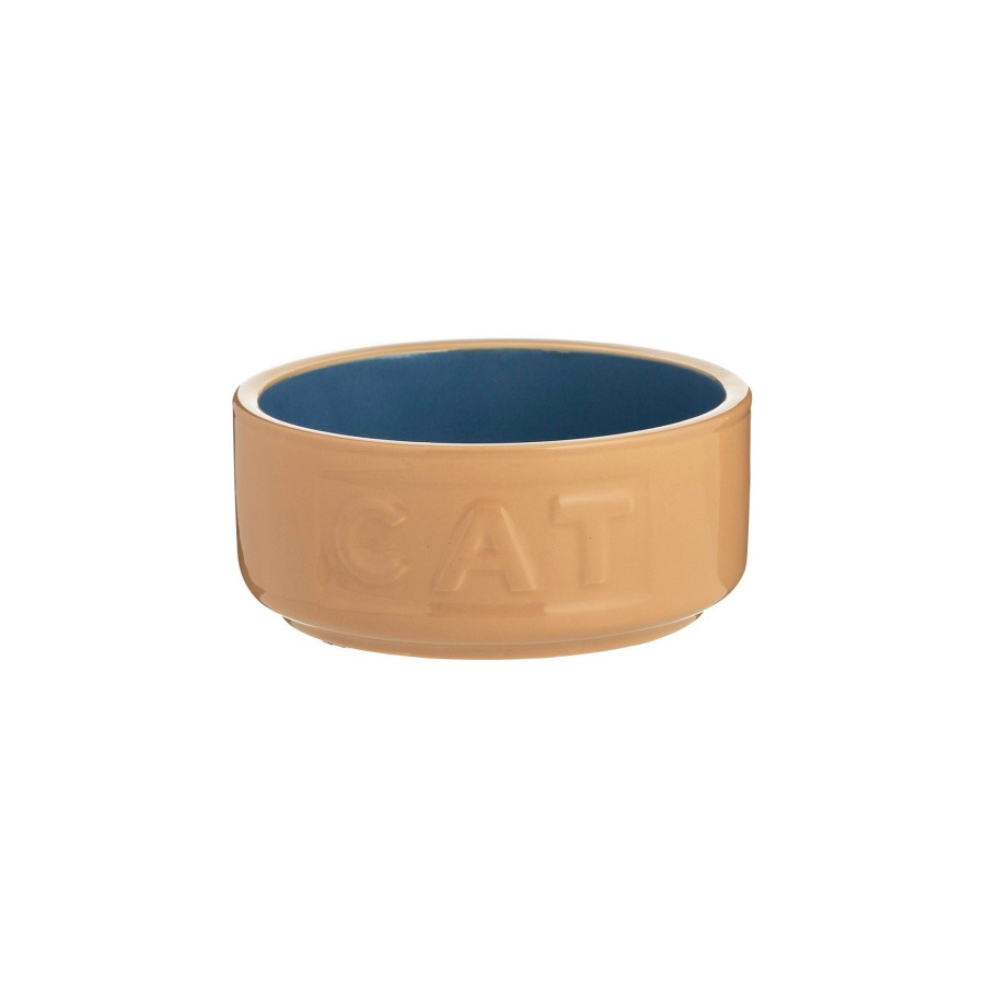 Petware Mason Cash | Cane & Blue Lettered Cat Bowl 13Cm