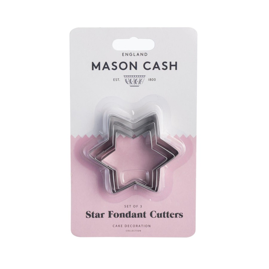 Cake Decorating Mason Cash | Set Of 3 Star Mini Fondant Cutters