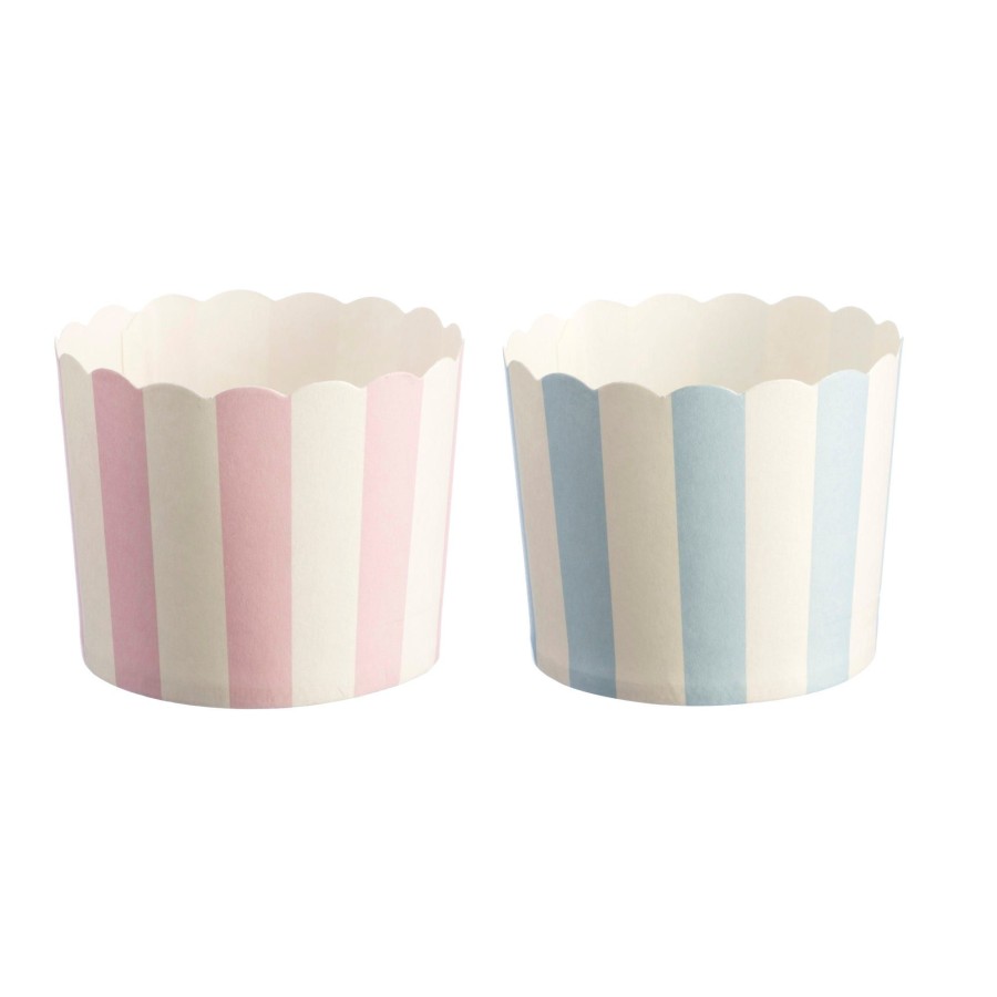 Cake Decorating Mason Cash | Set Of 20 Candy Stripe Baking Cups