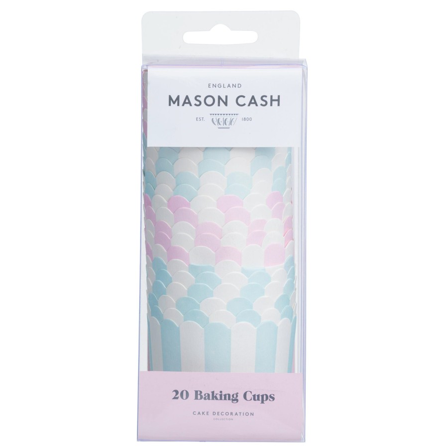 Cake Decorating Mason Cash | Set Of 20 Candy Stripe Baking Cups