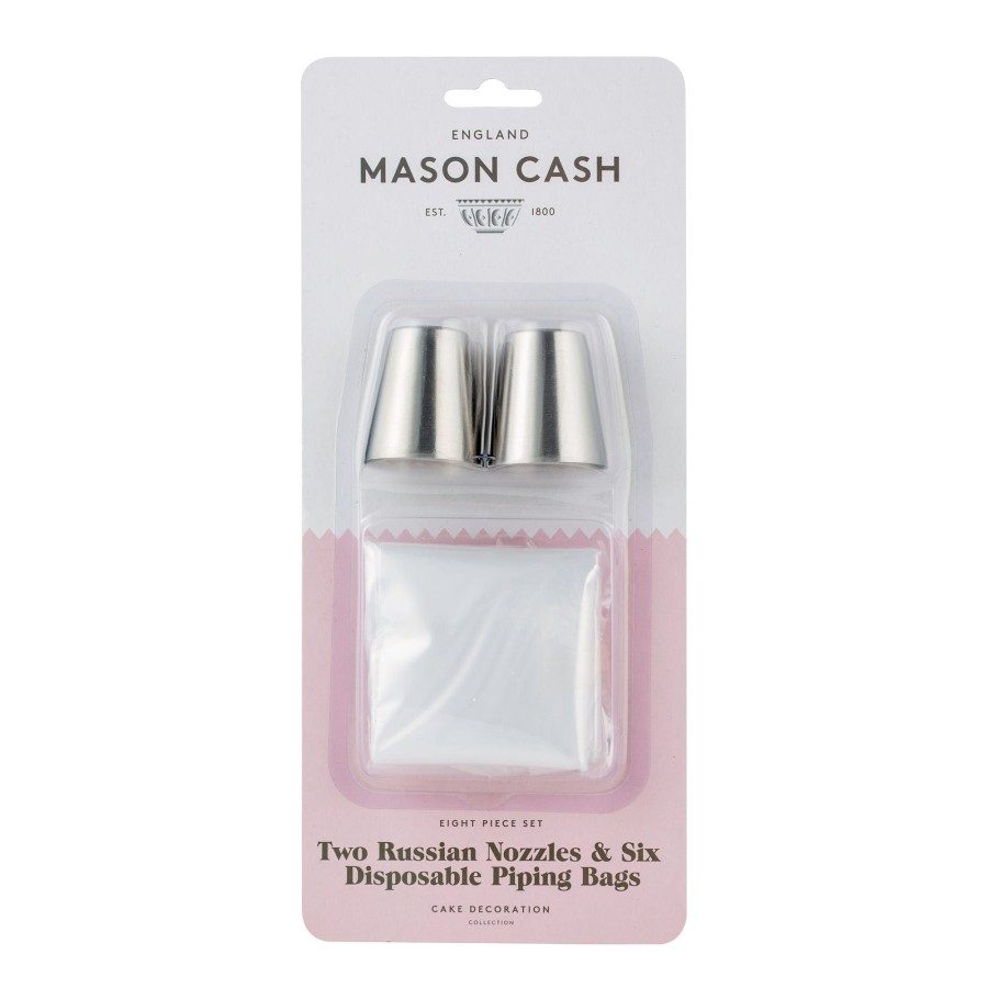 Cake Decorating Mason Cash | Set 2 Russia Nozzles & 6 Bags